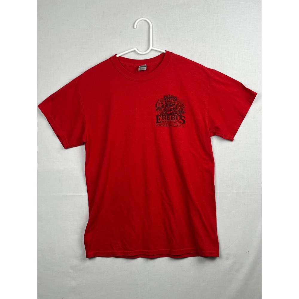 Gildan Erebus Haunted Attraction T-Shirt Mens Medium Graphic Tee Red Michigan